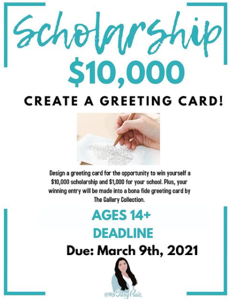 Create a greeting card scholarship